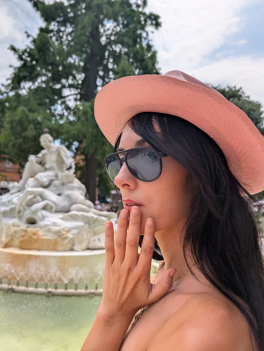 Chapeau Panama Fedora Rose — Ruban Rose en paille toquilla authentique